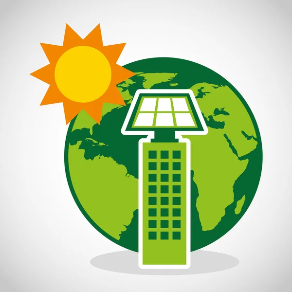 Økologisk alternativ energi grøn – Stock-vektor