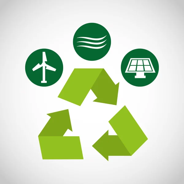 Økologisk alternativ energi grøn – Stock-vektor