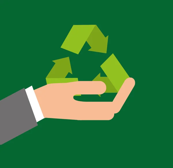 Recycling-Pfeile symbolisieren Ökologie — Stockvektor