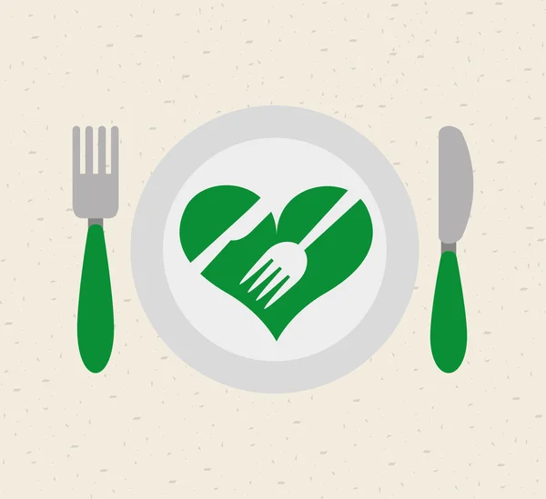 Menu végétarien alimentation saine — Image vectorielle