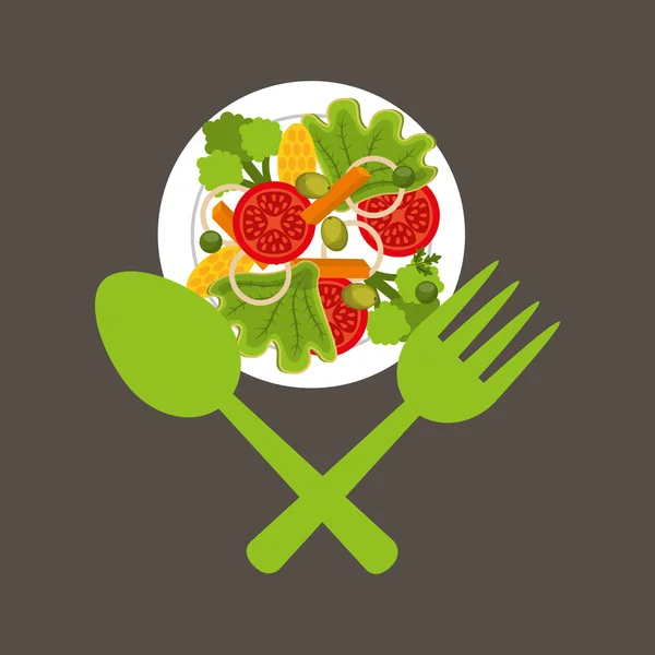 健康素食菜单 — 图库矢量图片