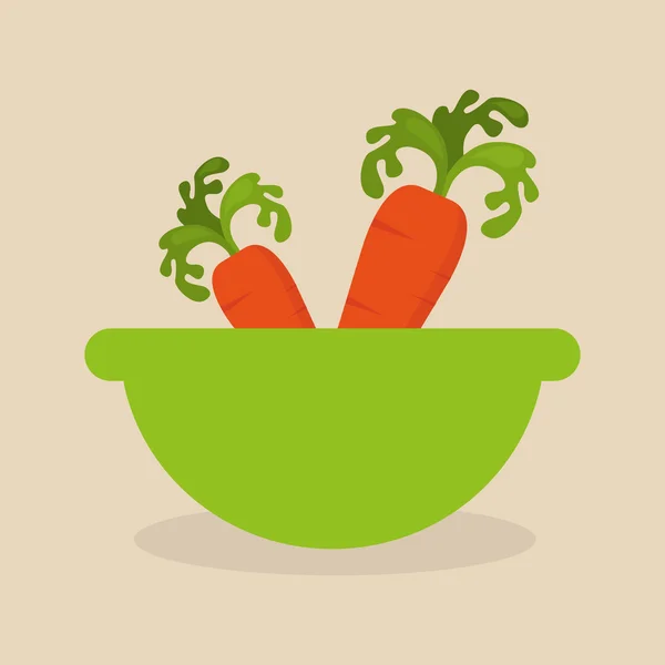 Skålen med vegetabiliska meny — Stock vektor