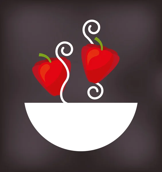 Plat avec menu de légumes — Image vectorielle