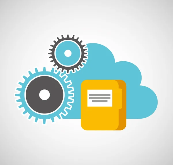 Cloud Computing Datenspeicherung — Stockvektor