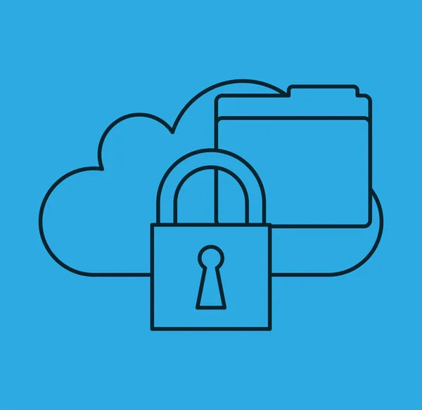 Cloud Computing Datenspeicherung — Stockvektor