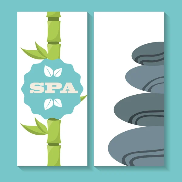 Natural spa center icons — Stock Vector