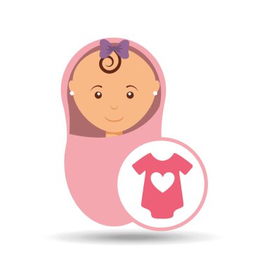 Pembe battaniye ve onesie sevimli yeni doğan kız