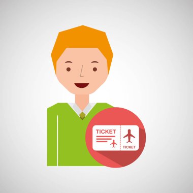 adam turist Gezgin tasarım grafik