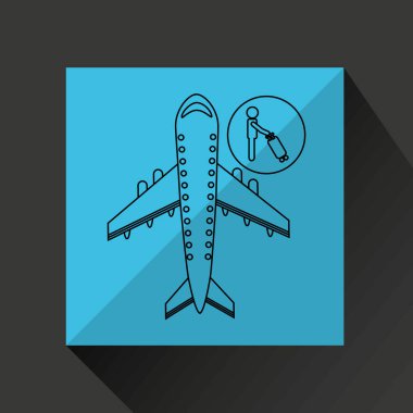 uçan kavramı yolcu çanta tasarım grafik seyahat