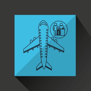 uçan kavramı denetle Havaalanı tasarım grafik içinde seyahat