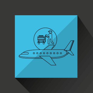uçak beyaz güneş sembolü seyahat yolcu Bagaj tasarım grafik
