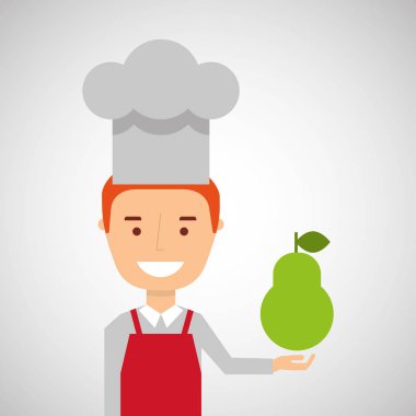 neşeli Şef taze armut grafiği