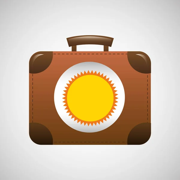 Bőrönd retro nap. koncepció utazás tervező grafikus — Stock Vector