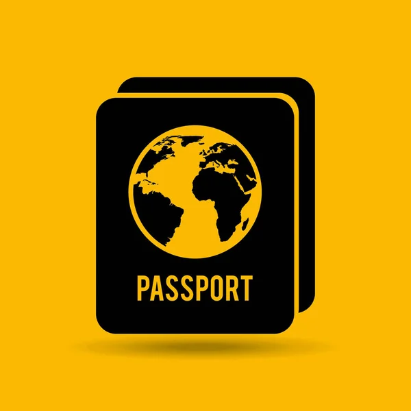 按钮的护照身份旅行者设计图形 — 图库矢量图片