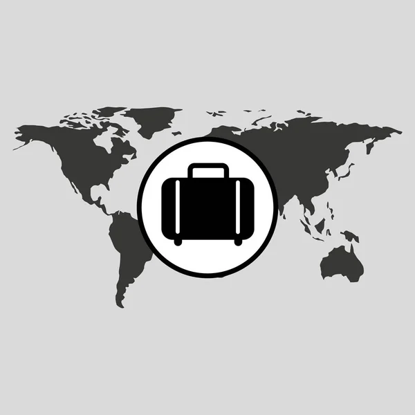 Voyage monde valise design graphique — Image vectorielle