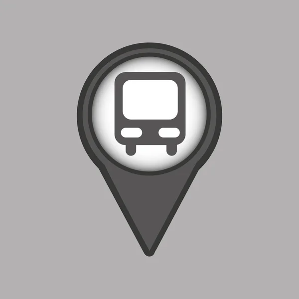Mapa de ubicación de concepto de viaje diseño de autobús gráfico — Vector de stock