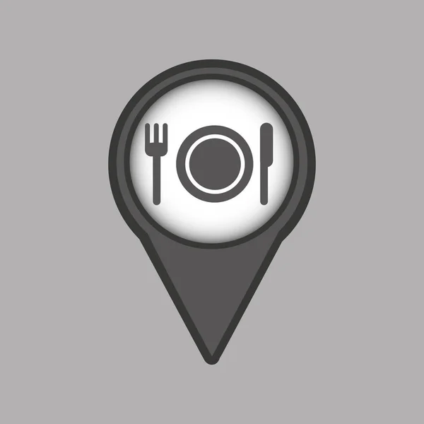 Concepto de viaje ubicación mapa restaurante diseño gráfico — Archivo Imágenes Vectoriales