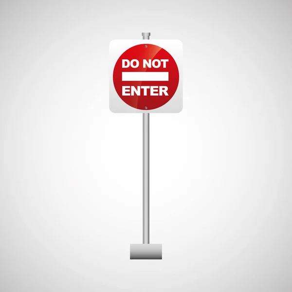 Sing red do not enter icon design — Stock Vector