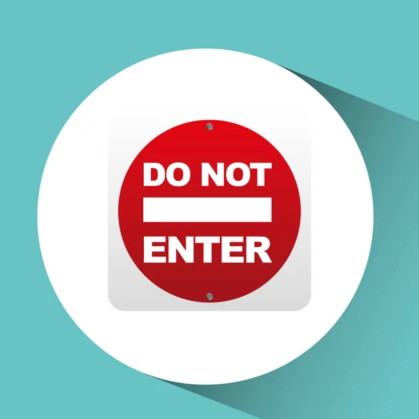 Sing red do not enter icon design — Stock Vector