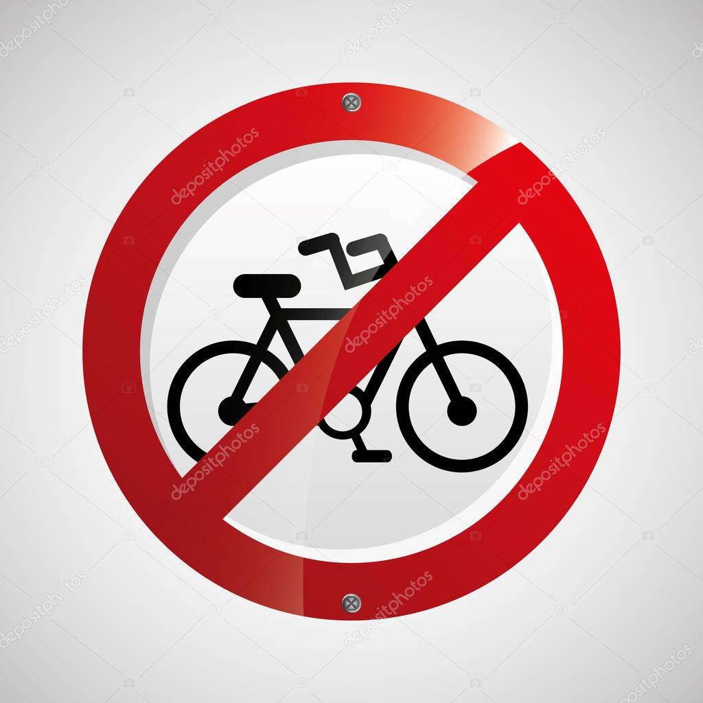 Verbotene Fahrrad Verkehrszeichen rundes Symbol design