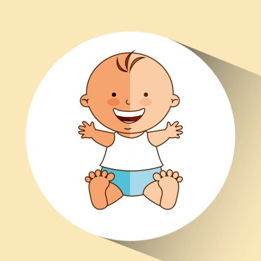 çocuk bebek sevimli gülümseyen simgesini grafik