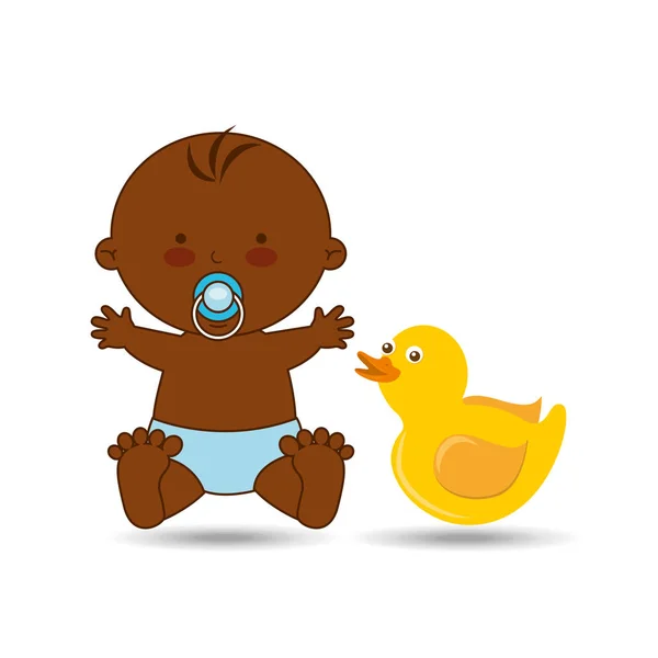 Cute baby design afro zabawka — Wektor stockowy