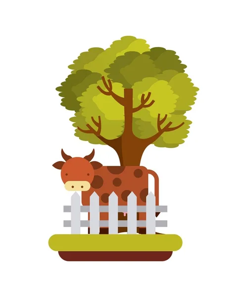 Agriculture production paysage icône — Image vectorielle