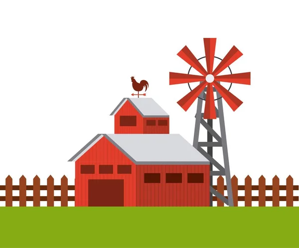 Landbouw productie landschap pictogram — Stockvector