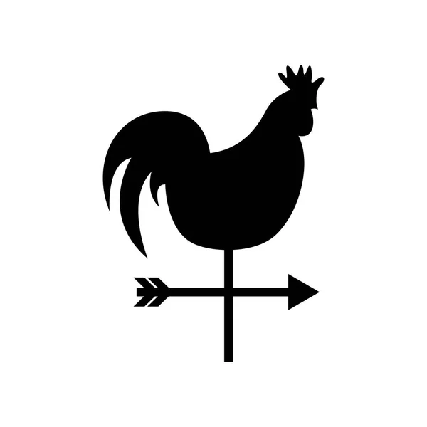 Flecha del gallo medir el icono de dirección de aire — Vector de stock