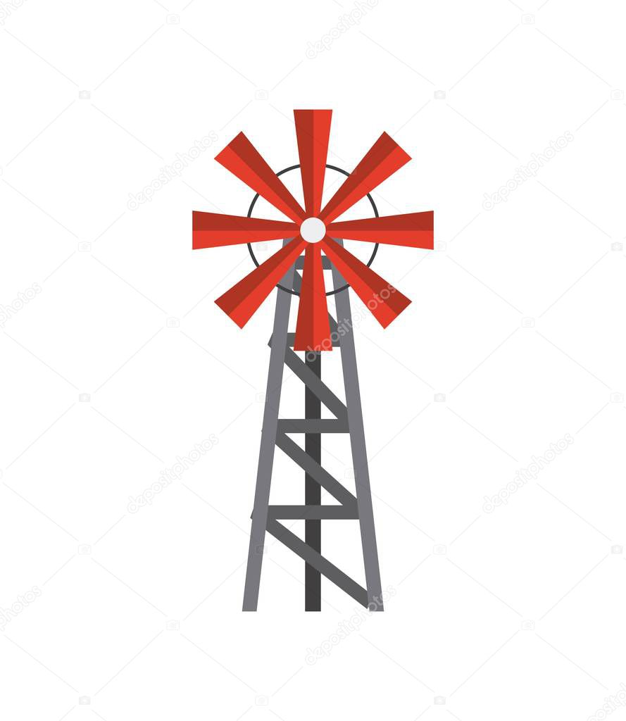 windmill farm isolated icon