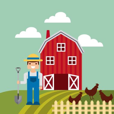 Tarım üretim manzara kutsal kişilerin resmi