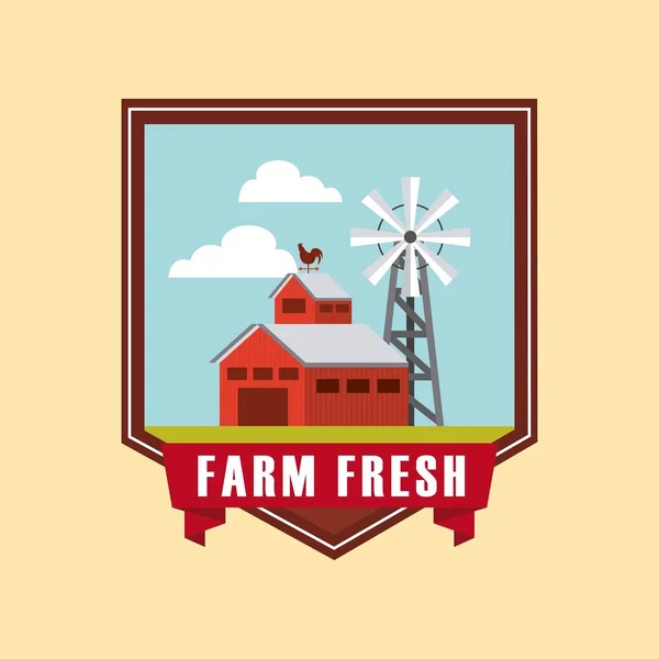 Farm fresh emblem icons — Stock Vector