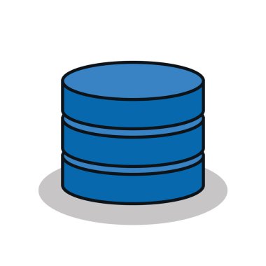 disk veri merkezi izole simgesi