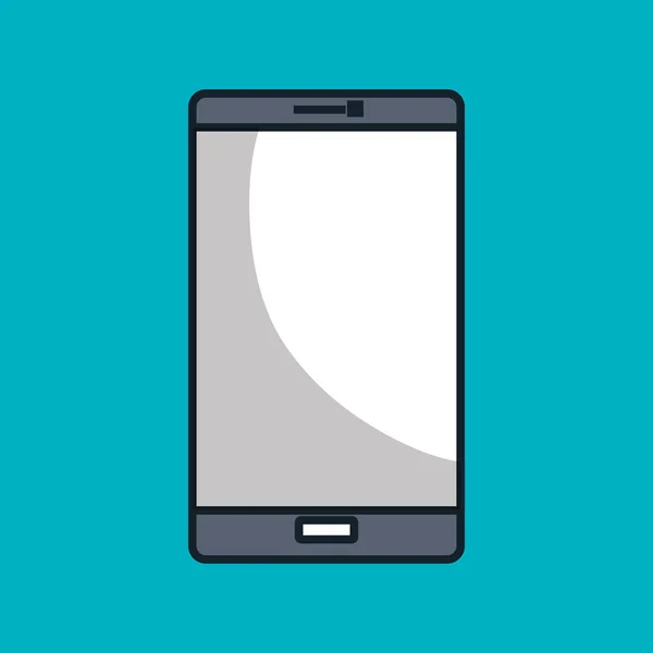 Smartphone technologie gegevens platte pictogram — Stockvector