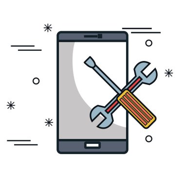 Smartphone teknoloji veri düz simgesi