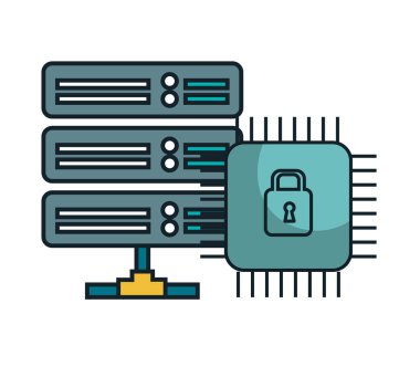 disk veri merkezi izole simgesi