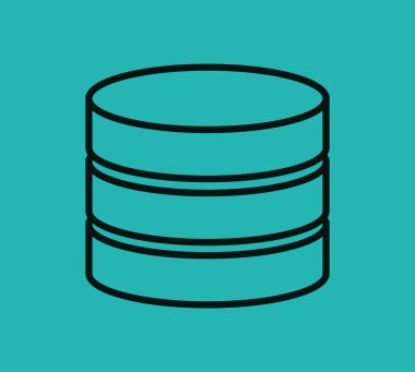 disk veri merkezi izole simgesi