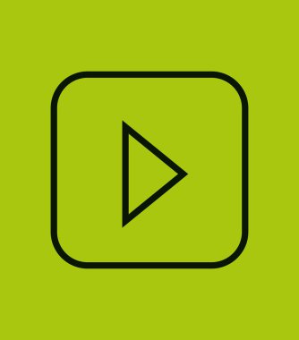 Media player düz izole simgesi