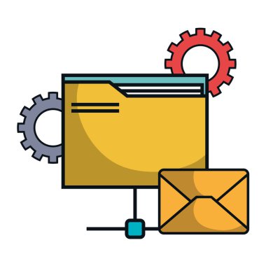 Veri Merkezi düz çizgi simgeler