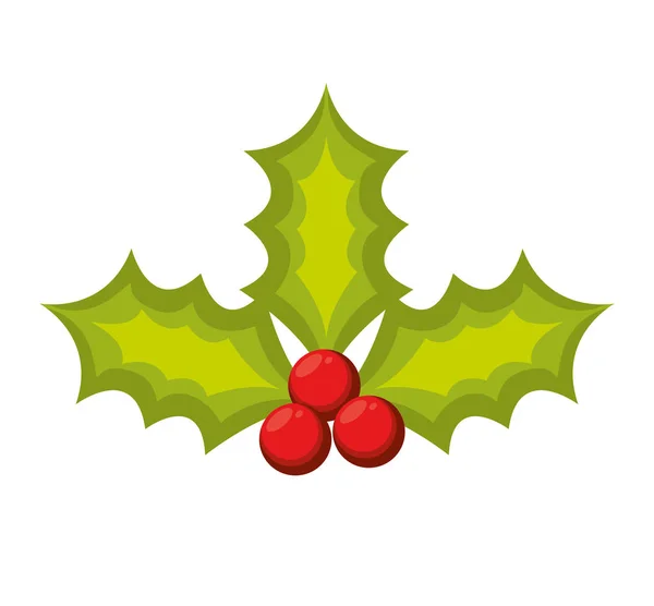 Joyeux Noël feuilles décoration — Image vectorielle
