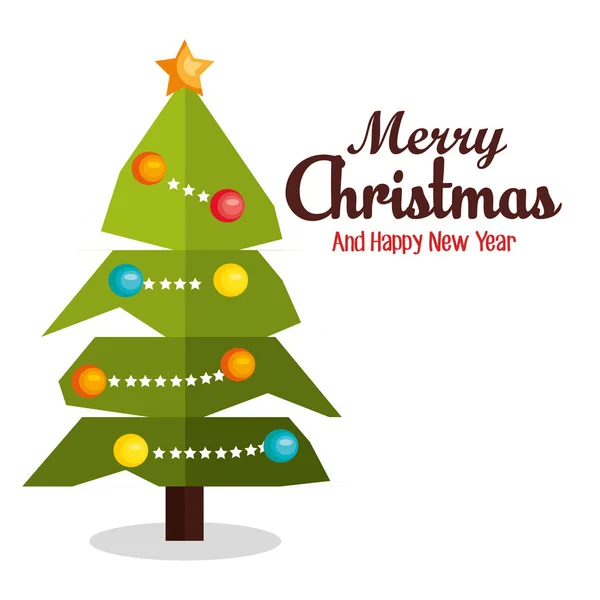 Happy merry christmas card — Stock Vector