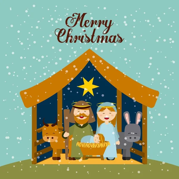 Happy merry christmas card — Stock vektor