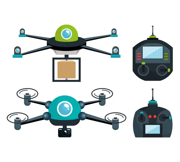 Tecnologia drone icona moderna — Vettoriale Stock