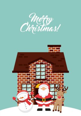 mutlu neşeli Noel kartı