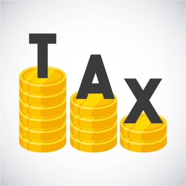 zaman düz simgeler vergi