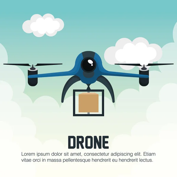 Drohnen-Technologie moderne Ikone — Stockvektor