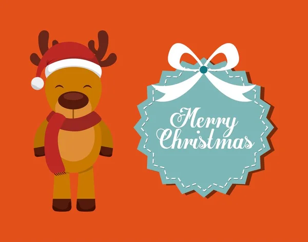 Feliz tarjeta de navidad feliz — Vector de stock