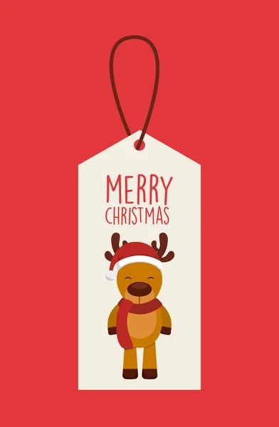 Feliz tarjeta de navidad feliz — Vector de stock