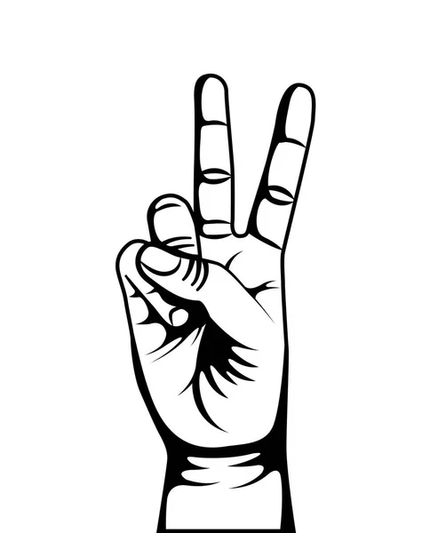 Hand geïsoleerde menselijke symboolpictogram — Stockvector