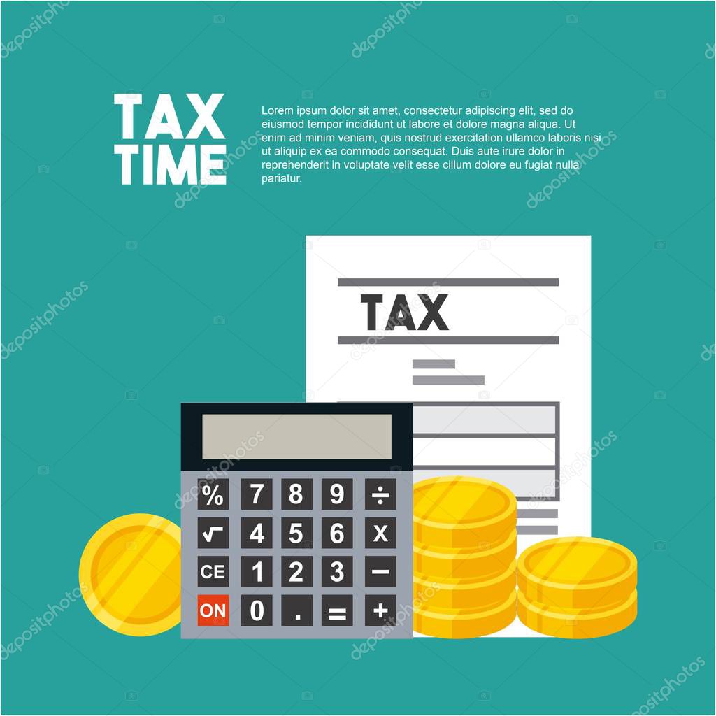 tax time flat icons